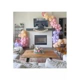 Pazariz Makaron Pembe Lila Somon Balon Zinciri 100 Adet