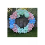 Pazariz Makaron Pembe Mavi Mint Yeşili Balon Zinciri 100 Adet