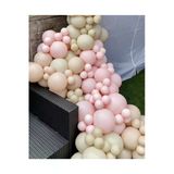 Pazariz Makaron Pembe Sütlü Kahve Ve Somon Balon Zinciri 100 Adet