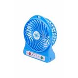 Pazariz Masa Üstü Şarjlı Mini Vantilatör 3 Kademeli Usb Mini Fan Mavi