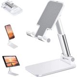 Pazariz Masa Üstü Telefon Standı & Masa Üstü Tablet Standı Kademeli Yükseklik Ayarlı Telefon Tutucu Stand - Beyaz