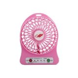 Pazariz Masaüstü Şarjlı Fan Vantilatör Usb Girişli PEMBE