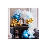 Pazariz Mavi Gold Krom Zincir Balon Seti