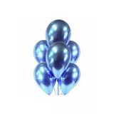 Pazariz Mavi Renk Krom Balon 10 Adet