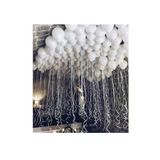 Pazariz Metalik Lateks Balon Helyum Uyumlu 100 Adet Beyaz Renk