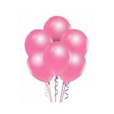 Pazariz Metalik Pembe Balon 10 Adet Helyumla Uçan