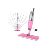 Pazariz Microfiber Bezli Deterjan Hazneli Sprey Mop Pembe + 5 Yedek Bez