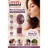 Pazariz Mini Taşınabilir Fan Ayrılabilir Telefon Tutucu Özellikli Stand Sevimli Tasarımı Küçük Vantilatör USB Şarj Edilebilir Sevimli Ayı Taşınabilir Yelpaze Şarjlı Vantilatör 5V Rüzgar Hızı Masaüstü