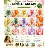 Pazariz Mini Taşınabilir Fan Vantilatör Telefon Tutucu Stand Özellikli Meyve ve Çiçek Tasarımı Küçük Vantilatör Type-C Şarj Edilebilir Soketli 3 Kademe Sessiz Taşınabilir Yelpaze Şarjlı Vantilatör - Kırmızı - Beyaz