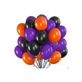 Pazariz Mor Turuncu Siyah Balon 20 Adet