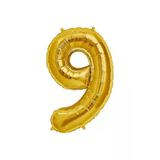 Pazariz O Balon 9 Rakamı Altın Renk