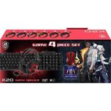Pazariz Oyuncu Seti Klavye+Mouse Mouse Pad+Kulaklık K20 - Siyah