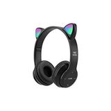 Pazariz P47m Bluetooth Kedi Kulaklık Katlanabilir Sd Kart Girişli Mikrofonlu Kablosuz Led Işıklı Uyumlu
