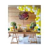 Pazariz Papatya Temalı Sarı Beyaz Balon Set 100 Adet