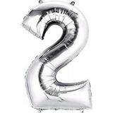 Pazarız Parti 2 Rakamı Gümüş Folyo 102 cm Balon