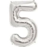 Pazarız Parti 5 Rakamı Gümüş Folyo 102 cm Balon