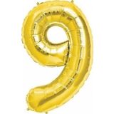 Pazarız Parti 9 Rakamı Gold Folyo 102 cm Balon