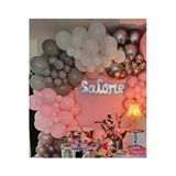 Pazariz Pastel Balon Krom Balon Karışık Konsept Balon Zincir