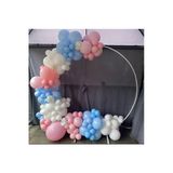 Pazariz Pastel Beyaz-Mavi Makaron Ve Pembe Makaron Balon Zinciri 100 Adet