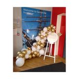 Pazariz Pastel Beyaz Ve Gold Krom Balon Zinciri 100 Adet