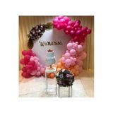 Pazariz Pastel Fuşya Makaron Pembe Ve Somon Balon Zinciri 100 Adet