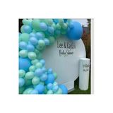 Pazariz Pastel Mint Yeşili Ve Mavi Makaron Balon Zinciri 100 Adet