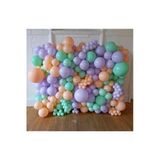 Pazariz Pastel Somon Lila Mint Yeşili Makaron Balon Zinciri 100 Adet