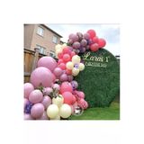 Pazariz Pastel Yaban Çileği Toz Pembe Vanilya Balon Zinciri 100 Adet
