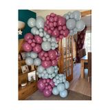 Pazariz Pastel Yaban Çileği Ve Fırtına Mavisi Balon Zinciri 100 Adet