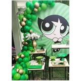 Pazariz Pastel Yeşil Krom Gold Balon Balon Zincir 5mt