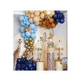 Pazariz Pastell Balon Krom Balon Konsept Balon Zinciri Mavi Karamel Ten Lacivert Krom Gold 100 Adet