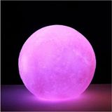 Pazariz Pembe 3D Ay Gece Lambası 11 cm - Renkli
