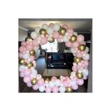 Pazariz Pembe Beyaz Gold Krom Balon Zinciri 100 Adet