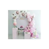Pazariz Pembe Beyaz Rose Krom Balon Zinciri
