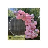 Pazariz Pembe Makaron Ve Pembe Krom Balon Zinciri 100 Adet