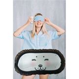 Pazariz Pembecin Uyku Göz Bandı Maskesi Işık Önleyici Gözlük Maske Bant Eye Mask Kedili (1Adet)