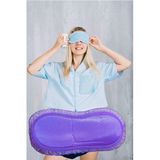 Pazariz Pembecin Uyku Göz Bandı Maskesi Işık Önleyici Gözlük Maske Bant Eye Mask Mor (1Adet)