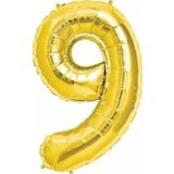 Pazarız Rakam Folyo 9 Rakamı Büyük Boy Altın Sarısı dore 100 cm Balon