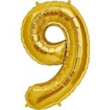 Pazarız Rakam Folyo Orta Boy 75 cm Gold 9 Balon