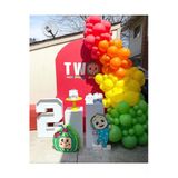 Pazariz Rengarenk Balon Zinciri Turuncu Açık Yeşil Kırmızı Sarı 100 Adet
