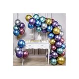 Pazariz Rengarenk Krom Balon 100 Adet Ve Kemer Zincir Seti 5 Metre