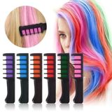 Pazariz Rengarenk Saç Boyama Tebeşiri - Mini Taraklı Konsept Saç Boyama Seti Hair Chalk 12 Li Set