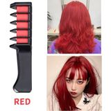 Pazariz Rengarenk Saç Boyama Tebeşiri - Mini Taraklı Konsept Saç Boyama Seti Hair Chalk Kırmızı