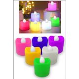 PAZARİZ RENKLİ PİLLİ IŞIK LED MUM ROMANTİK GECELERE ÖZEL DEKOR PEMBE 5 AD