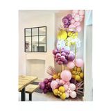 Pazariz Retro Yaban Çileği Zerdeçal Ve Makaron Pembe Balon Zinciri 100 Adet