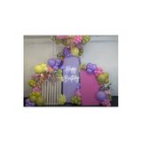 Pazariz Retro Zeytin Makaron Pembe Ve Lila Balon Zinciri 100 Adet