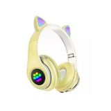 Pazariz Rgb Işıklı Kedi Kulak Kulaküstü Bluetooth Kulaklık