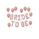Pazariz Rose Gold Bride To Be Folyo 10'Lu Balon Seti 16"İnç 40 Cm