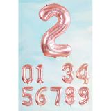Pazariz Rose Gold Rakam Folyo Balon Büyük Boy Rose Gold Sayı Balonlar 100Cm 40İnç