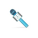 Pazariz Şarj Edilebilir Telefon Ve Usb Bağlantılı Karaoke Mikrofon (Mavi)
